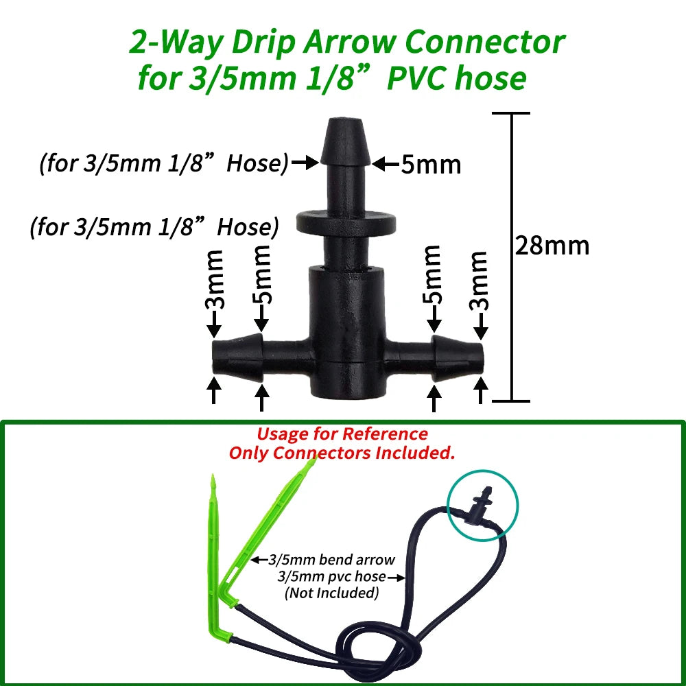 5-140m Garden Watering 3/5mm Hose Drip Irrigation for Plants