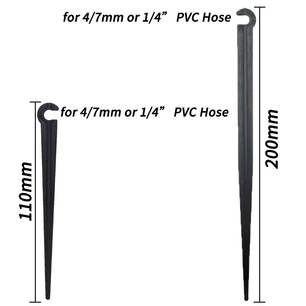 50-100PCS 1/4" Stake Holder 11cm 20cm for Drip Irrigation