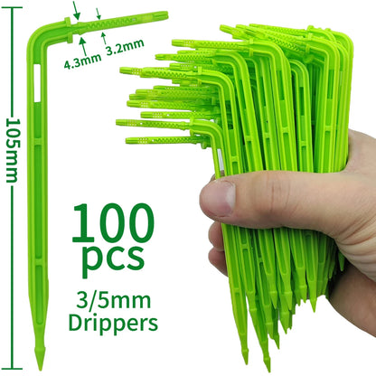 50-1000pcs 3/5mm Hose Drip Irrigation Drippers 1/8'' Arrow Emitters