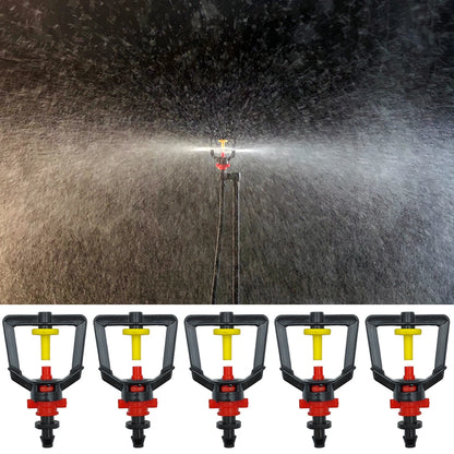 5PCS 360° Micro Nozzle Drip Irrigation Misting System 4/7mm Barb