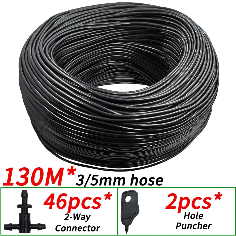 5-140m Garden Watering 3/5mm Hose Drip Irrigation for Plants