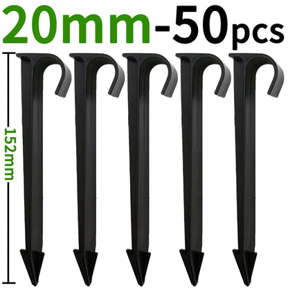 50PCS 16mm 20mm Hose Holders C-Type Stake for Drip Irrigation