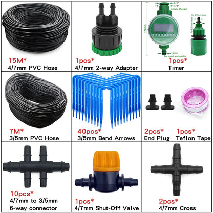 4/7mm to 3/5mm Hose Automatic Drip Irrigation System Kit