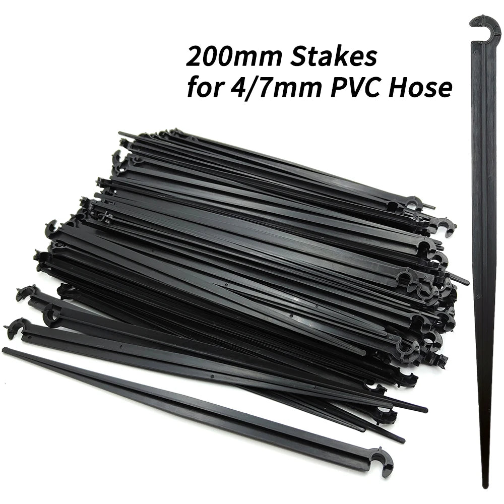 50PCS 11cm 20cm 1/4'' Stake Holder for 4/7mm Drip Irrigation