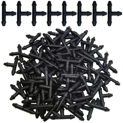 50PCS Barbed 3-Way Tee Connector for 3/5mm Drip Irrigation