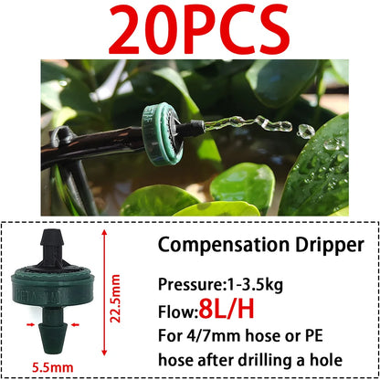 Greenhouse Watering Dripper Adjustable Mist Emitters Nozzle