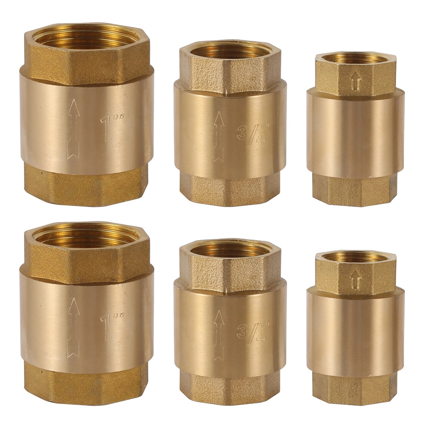 Brass Spring Check Valve 1/2” 3/4” 1” Female Thread Non-Return