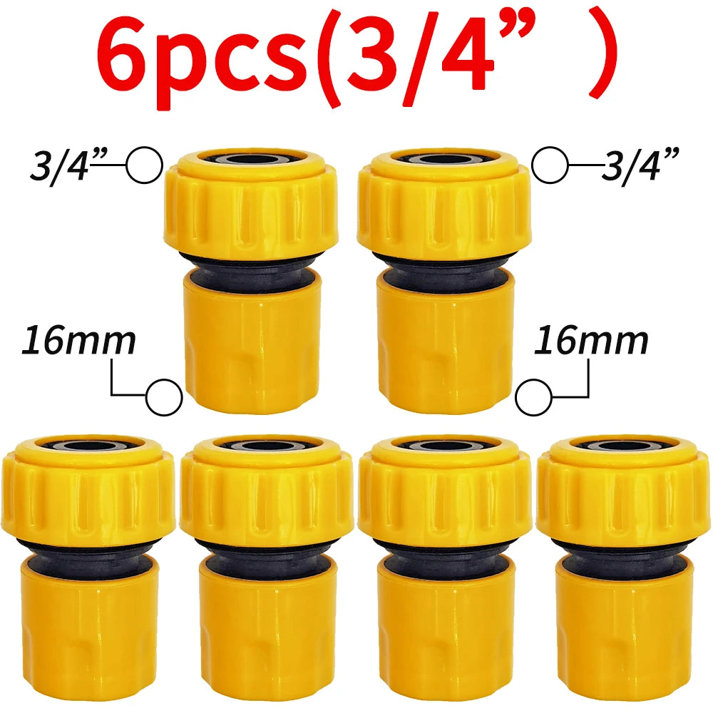 6PCS 3/4 1/2 Inch Garden Hose Repair Connector for Drip Irrigation