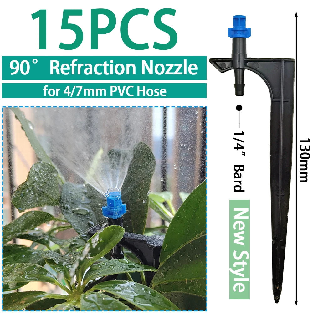 15PCS Garden Watering Drip Sprinkler Misting Nozzles for 4/7mm Hose