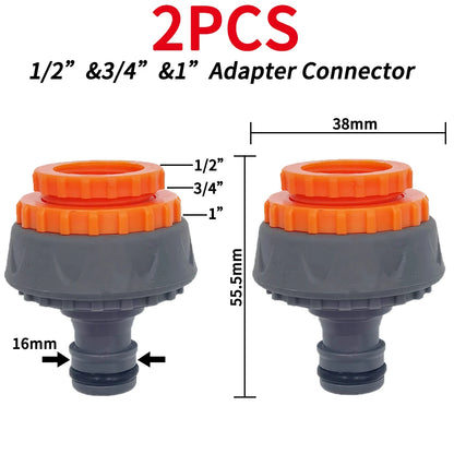 Garden Tap Adapters 1/2" 3/4" Drip Irrigation Splitters Joint