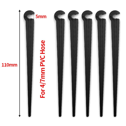 50PCS Durable 1/4'' C-type Hook Stakes for 4/7mm Hose Drip Irrigation