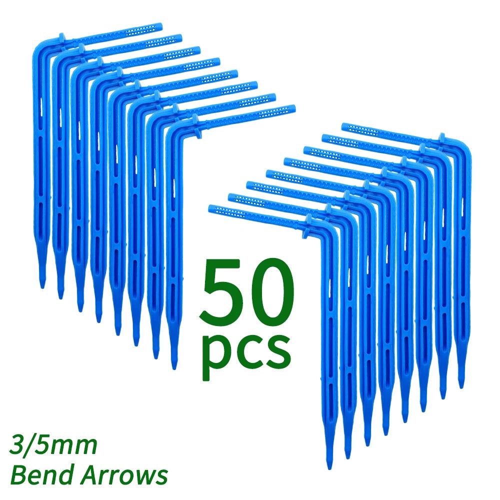 25PCS Bend Arrow Drippers for 3/5mm Hose Micro Drip Irrigation