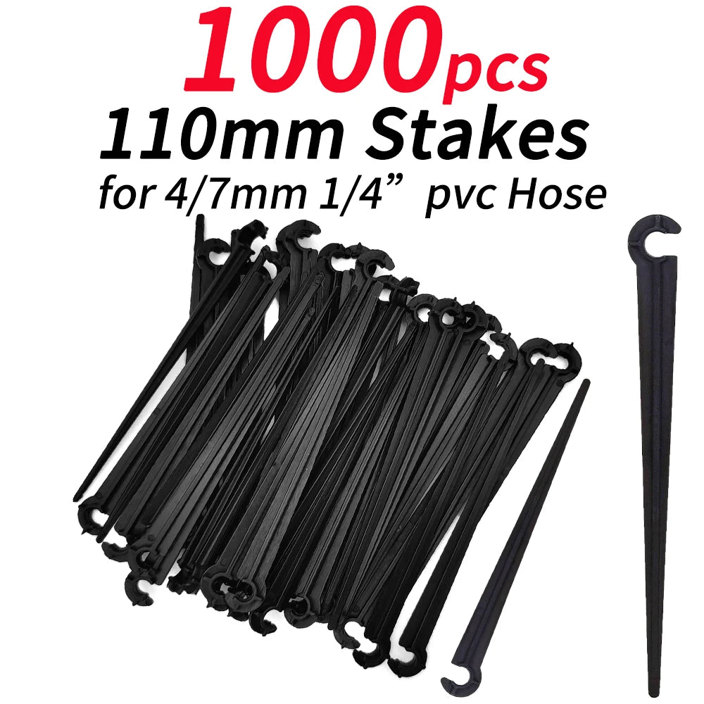 50-100PCS 1/4" Stake Holder 11cm 20cm for Drip Irrigation