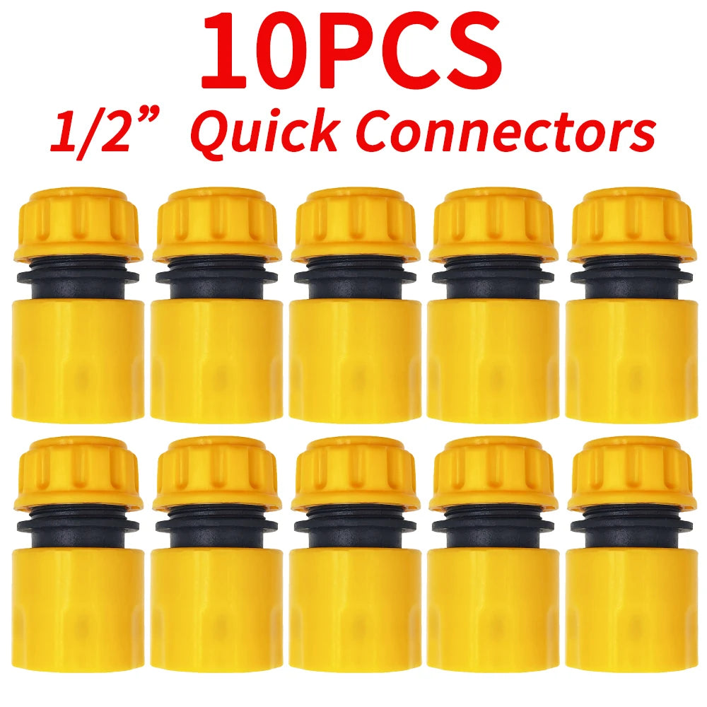 10PCS 1/2 Inch 16mm Hose Garden Tap Connector Quick Connect Adapter