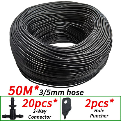 5-140m Garden Watering 3/5mm Hose Drip Irrigation for Plants