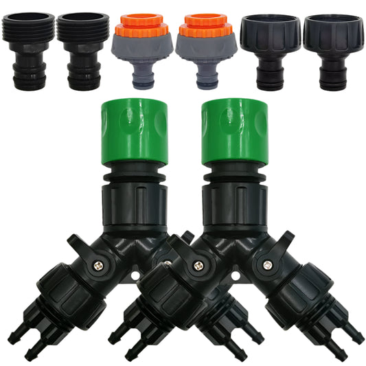 2-Way 4-Way Tap Adapter Splitter 3/4'' to 1/4'' for Drip Irrigation