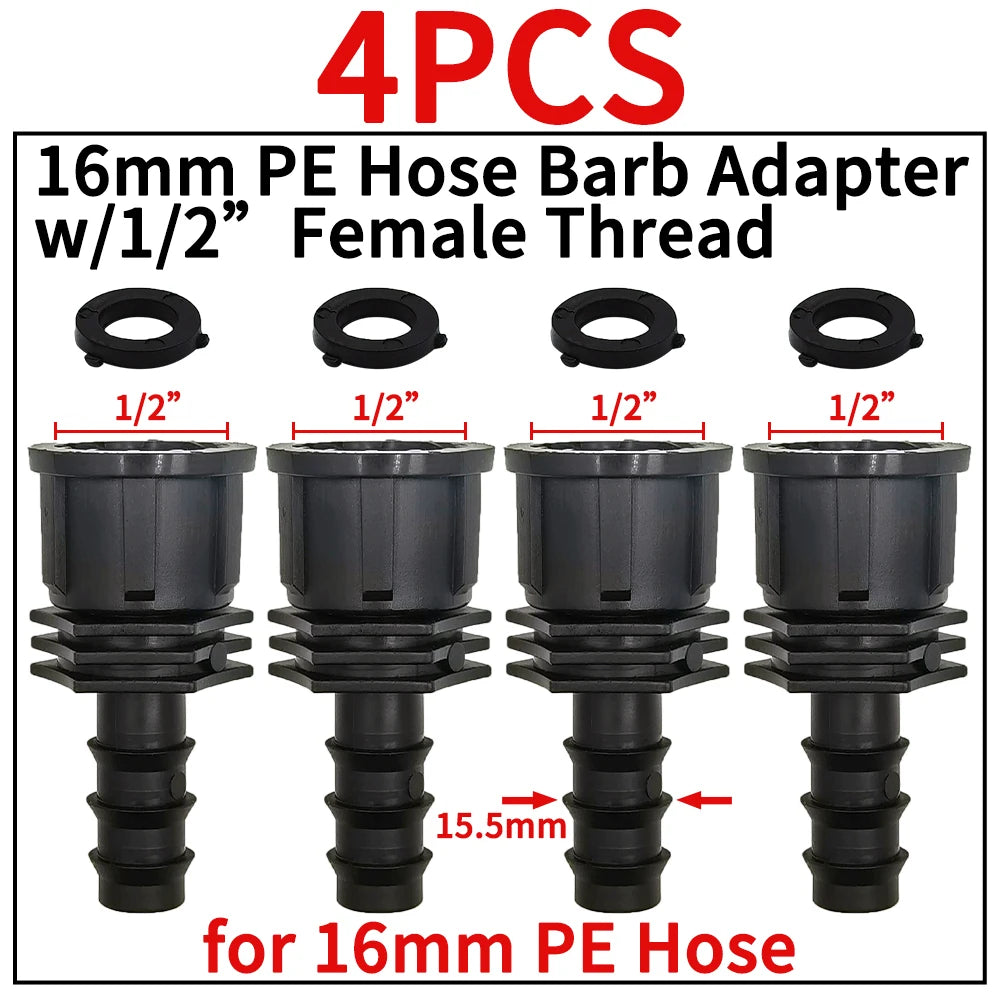 3/4'' Quick Connector Nipple Barb Adapter for 16mm 20mm Hose