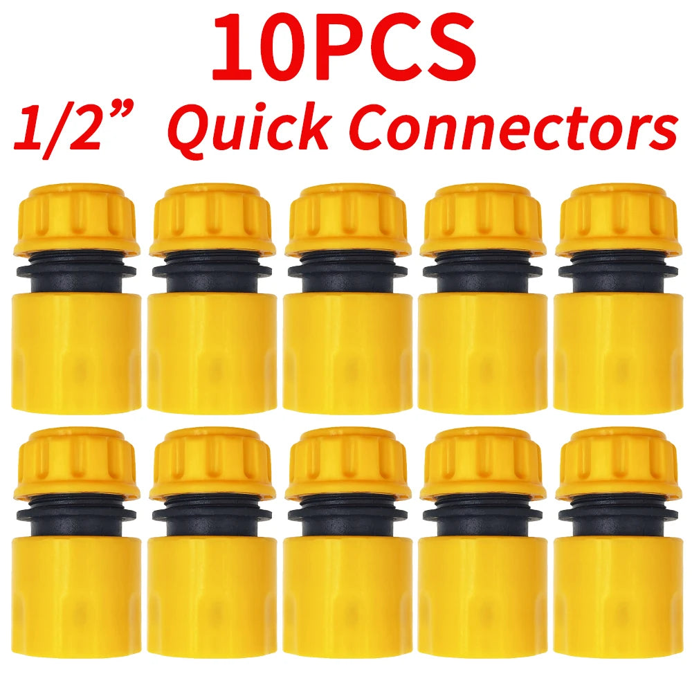 1/2" Hose Garden Tap Quick Connector 16mm Fitting w/ Adapters