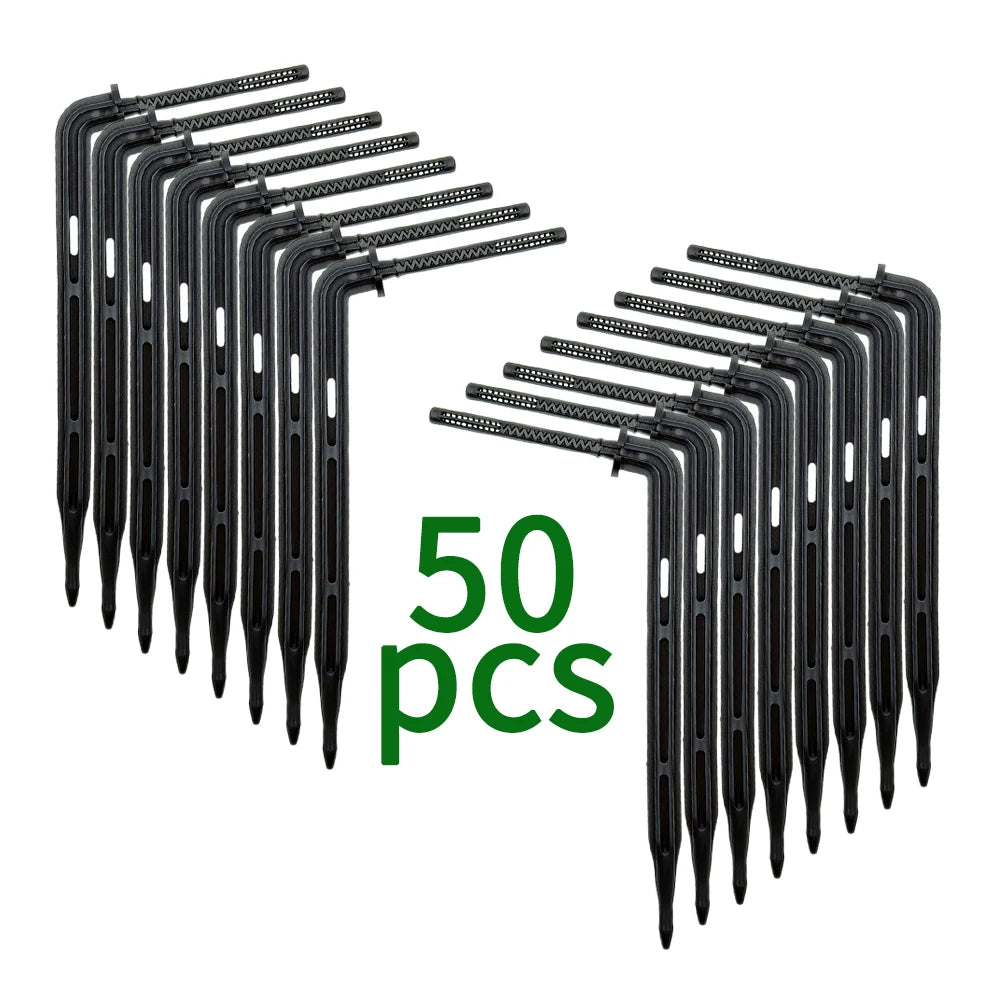 50PCS Bend Arrow Dripper Micro Irrigation Kit for 3/5mm Hose