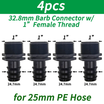 "1/2" - 3/4" Male/Female Thread to Barb PE Hose Adapter