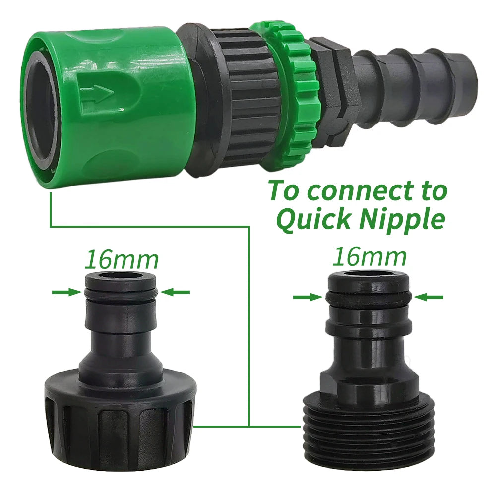 3/4" Quick Connector Nipple Male Adapter for Drip Irrigation