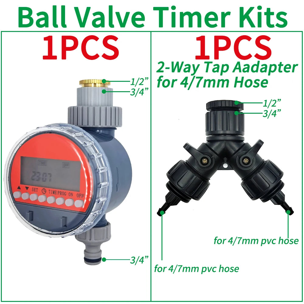 Automatic LCD Irrigation Timer Ball Valve for Garden Use