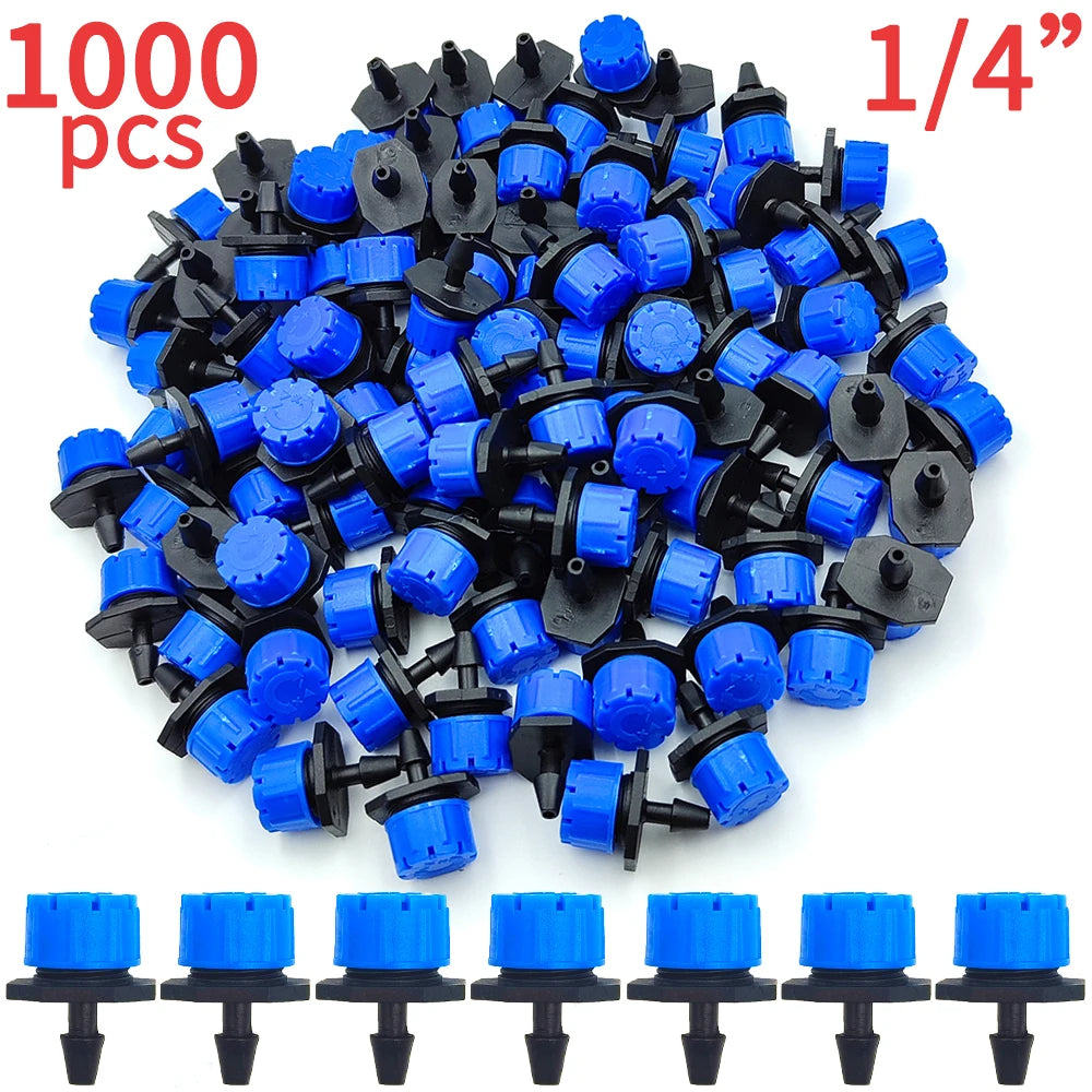 30-100X BLUE Adjustable 1/4'' Misting Dripper for Garden