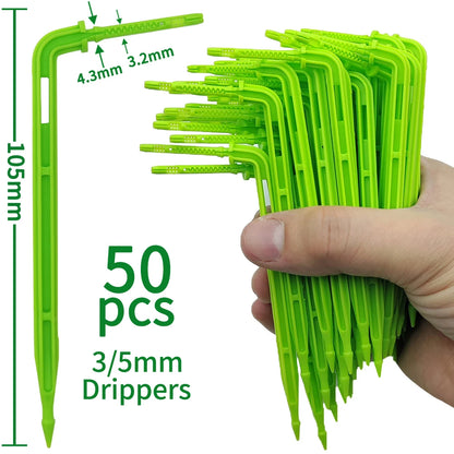 25PCS Bend Arrow Drippers for 3/5mm Hose Micro Drip Irrigation