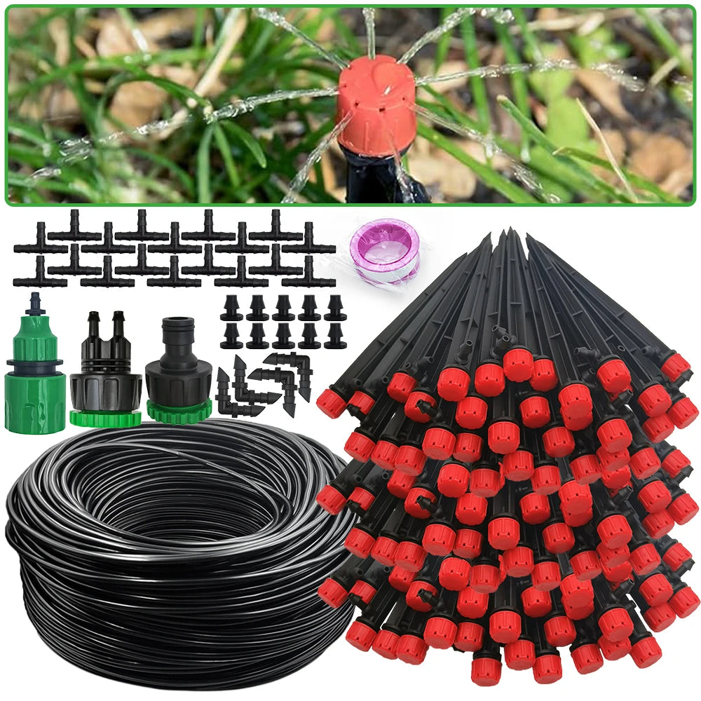 Drip Irrigation Kit 1/4'' for Bonsai, Flowers & Greenhouse Plants