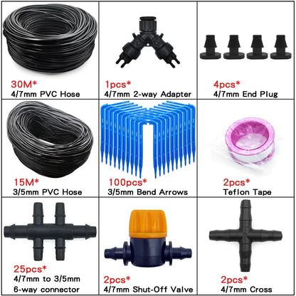 4/7mm to 3/5mm Hose Automatic Drip Irrigation System Kit