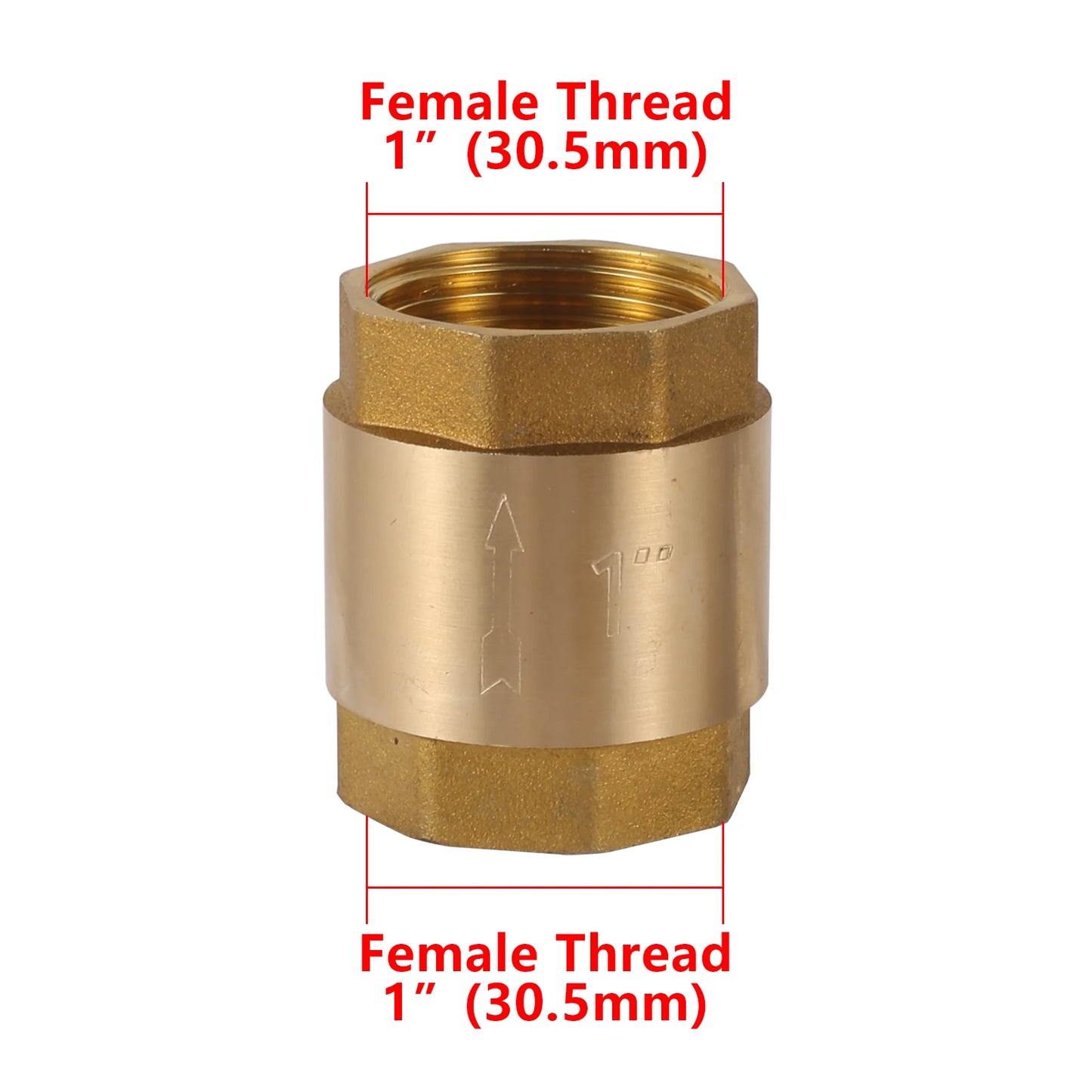 Brass Spring Check Valve 1/2” 3/4” 1” Female Thread Non-Return