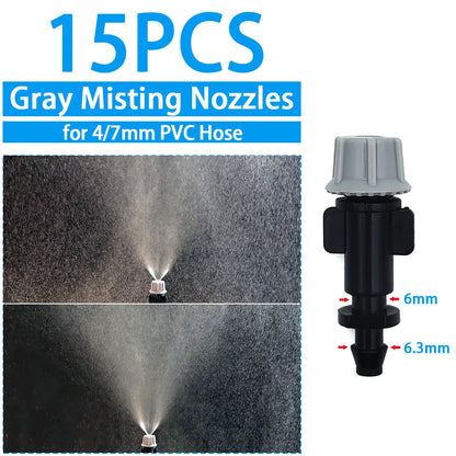 Greenhouse Watering Dripper Adjustable Mist Emitters Nozzle