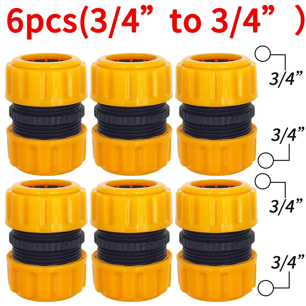 6PCS 3/4 1/2 Inch Garden Hose Repair Connector for Drip Irrigation