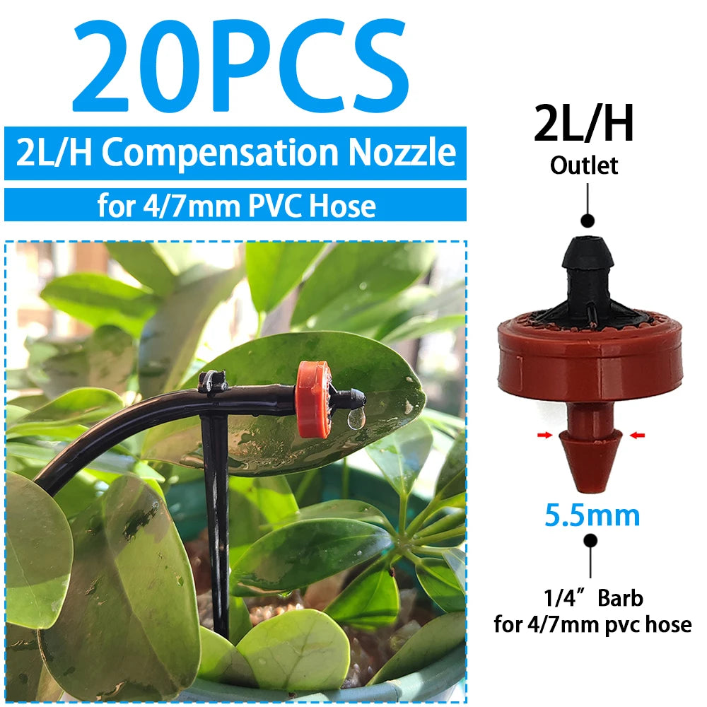 Greenhouse Watering Dripper Adjustable Mist Emitters Nozzle