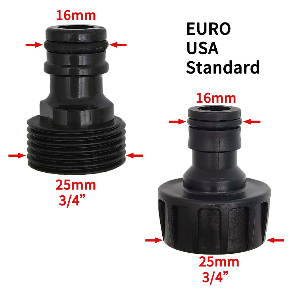 3/4'' Quick Connector Nipple Barb Adapter for 16mm 20mm Hose