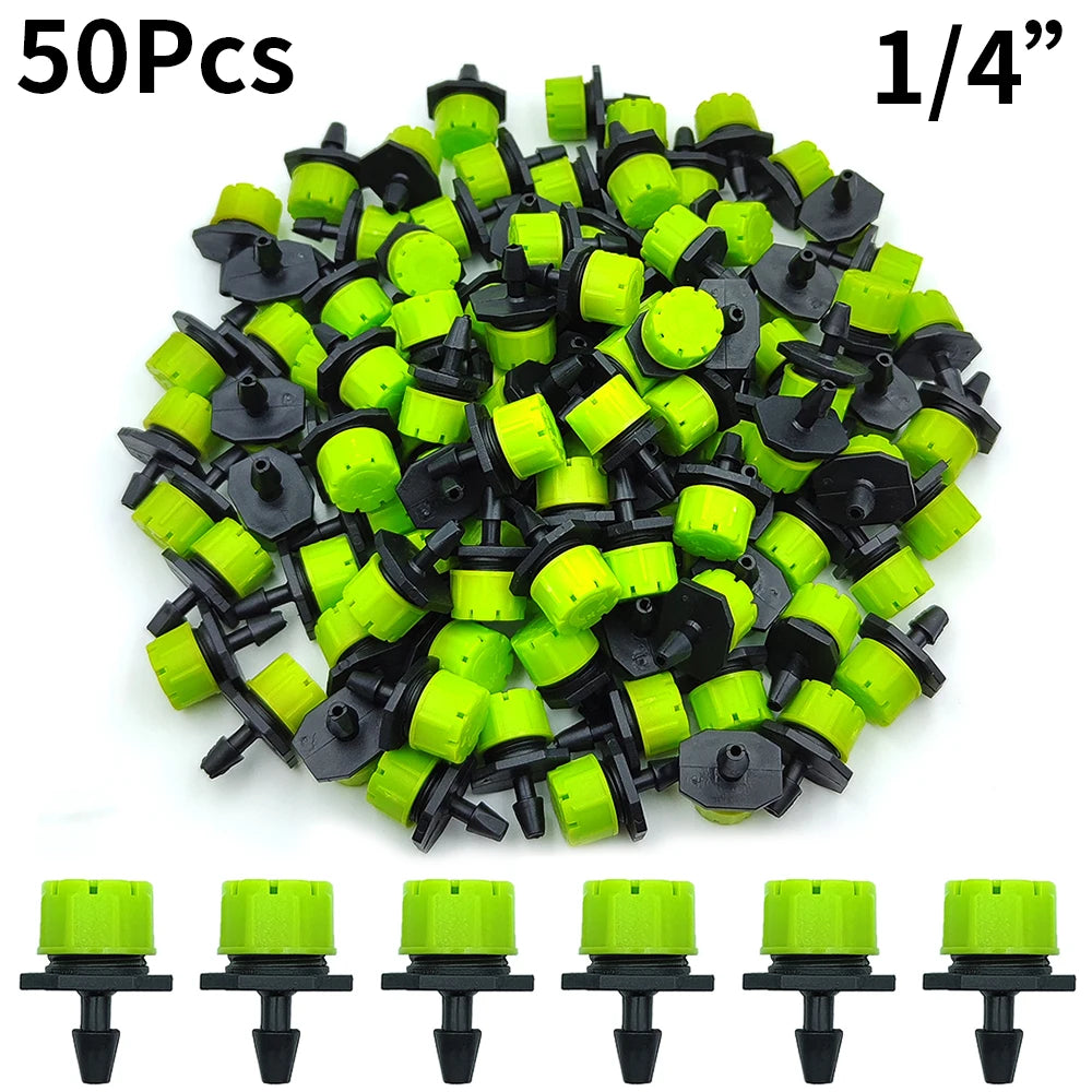 30-100PCS 4/7mm Garden Irrigation Nozzle Adjustable Dripper Sprinkler