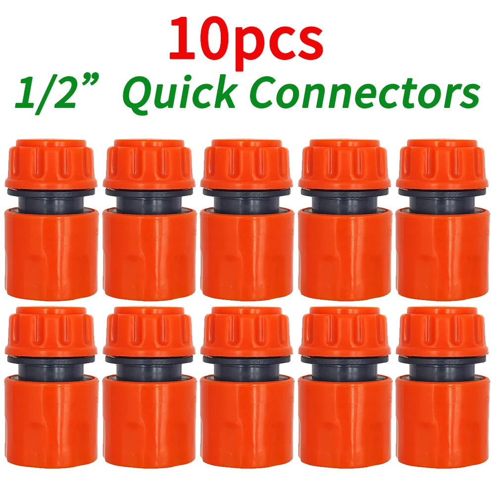 10PCS 1/2 Inch 16mm Hose Garden Tap Connector Quick Connect Adapter