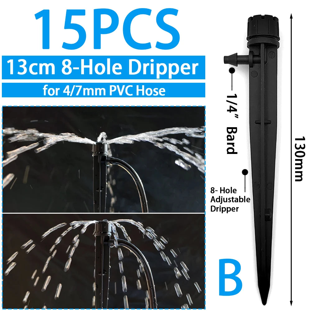 Greenhouse Watering Dripper Adjustable Mist Emitters Nozzle