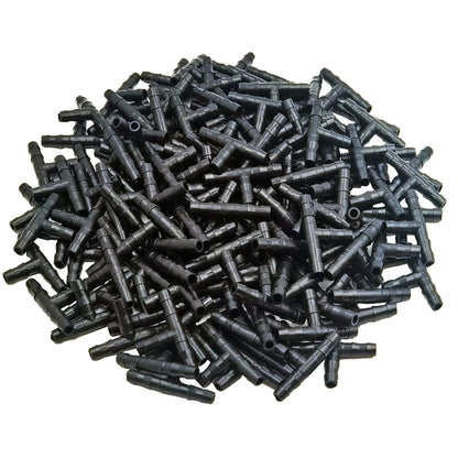 20-50PCS Plastic Dripper Watering Tee 1/4" Connector for 4mm/7mm Hose