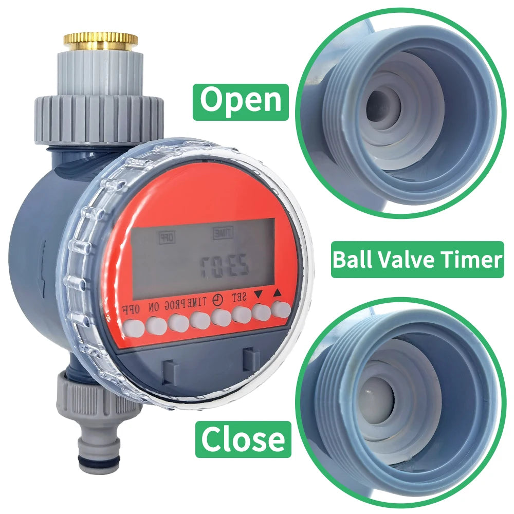 Automatic LCD Irrigation Timer Ball Valve for Garden Use