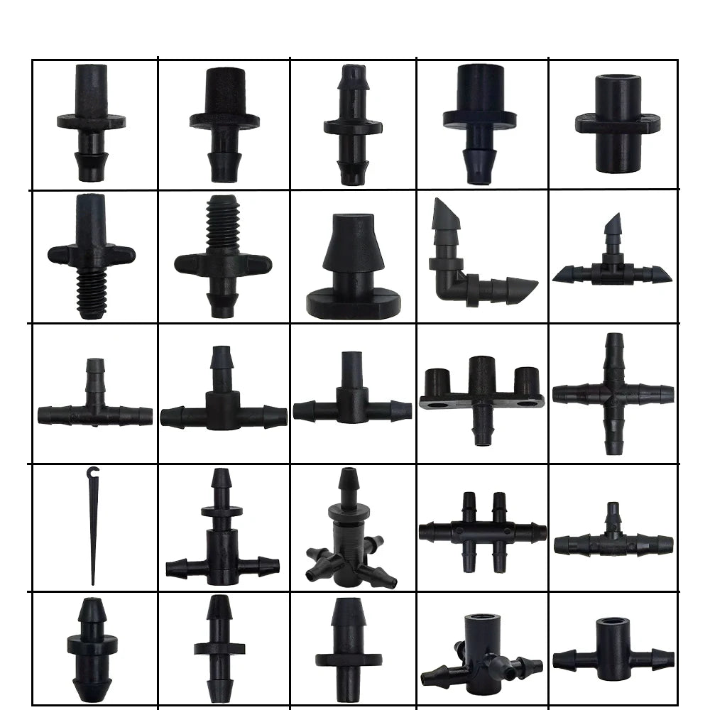 Garden Water Connector Drip Irrigation for 1/4'' & 1/8'' Tubing