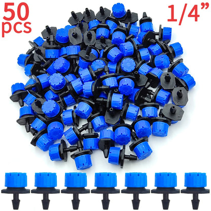 30-100X BLUE Adjustable 1/4'' Misting Dripper for Garden