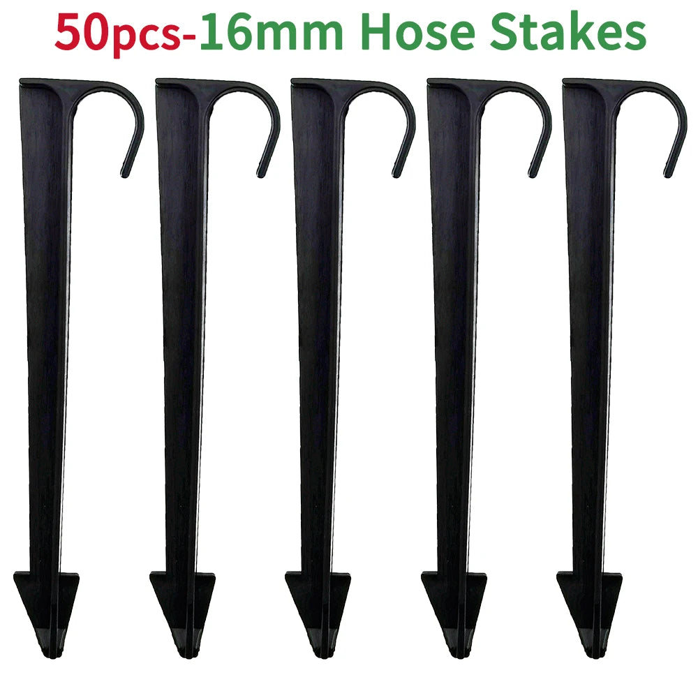 50PCS 16mm 20mm Hose Holders C-Type Stake for Drip Irrigation