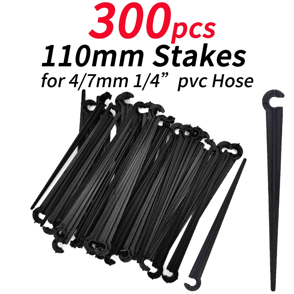 50-100PCS 1/4" Stake Holder 11cm 20cm for Drip Irrigation