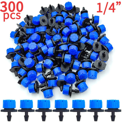 30-100X BLUE Adjustable 1/4'' Misting Dripper for Garden