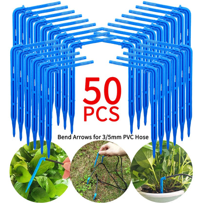 50PCS Bend Arrow Dripper Micro Irrigation Kit for 3/5mm Hose