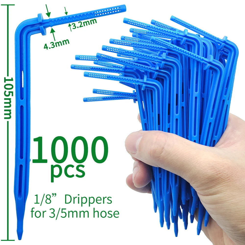 50-1000pcs 3/5mm Hose Drip Irrigation Drippers 1/8'' Arrow Emitters