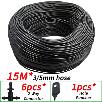 5-140m Garden Watering 3/5mm Hose Drip Irrigation for Plants