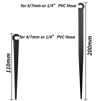 50PCS 11cm 20cm 1/4'' Stake Holder for 4/7mm Drip Irrigation