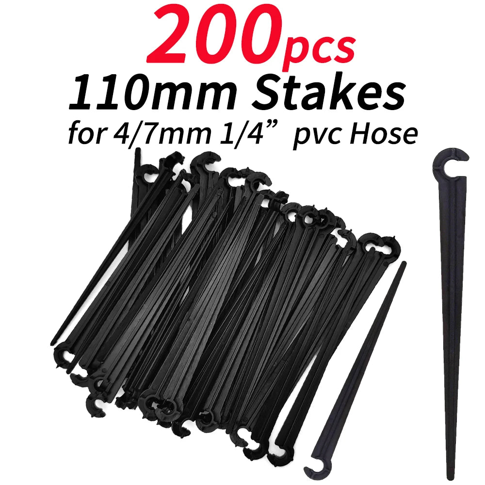 50-100PCS 1/4" Stake Holder 11cm 20cm for Drip Irrigation